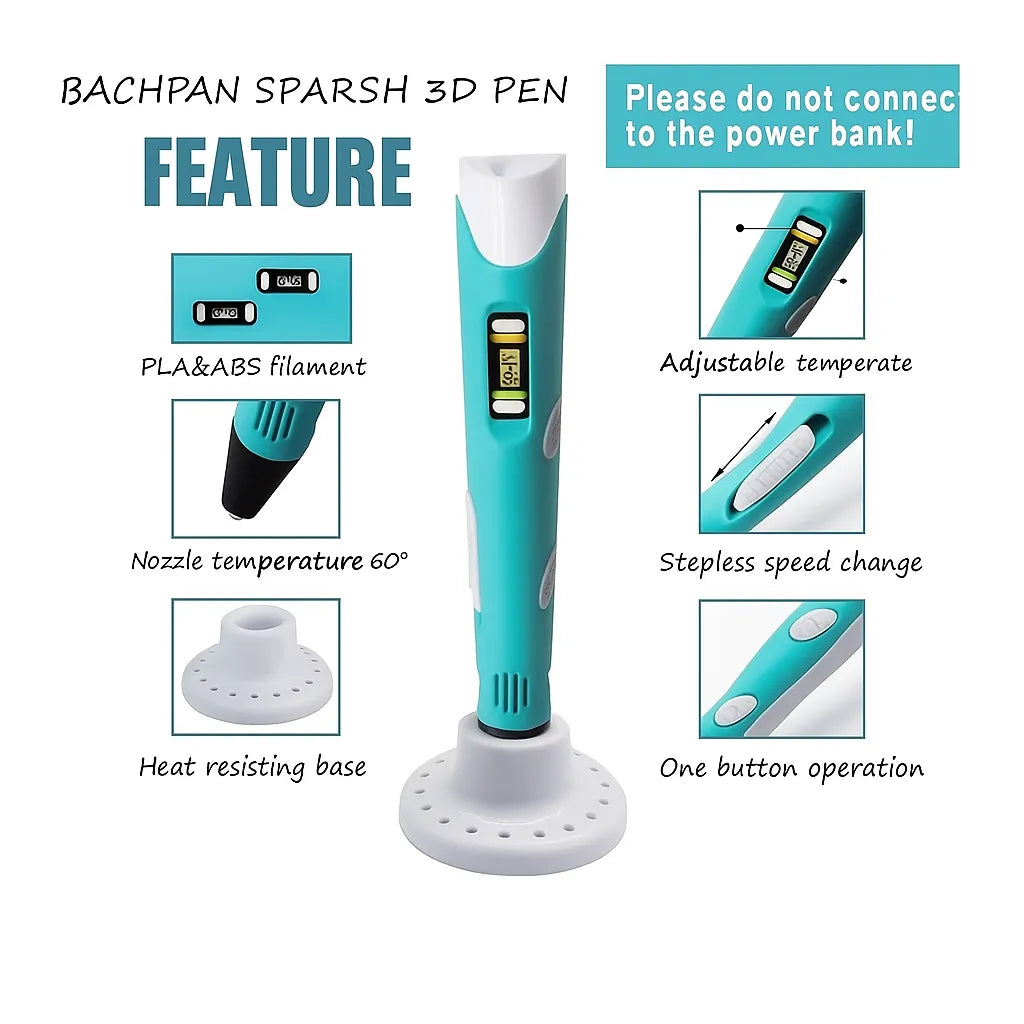 🎨Premium Bachpan Sparsh™ 3D Magic Pen – India’s #1 Toy for Creative Kids