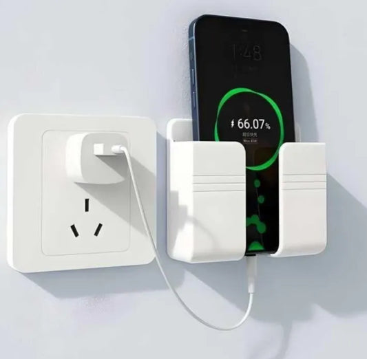 Wall Mounted Mobile Holder With Adhesive Strips (Pack of 4 & 8)
