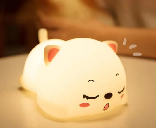 Cute Cat Animal Silicone Baby Night Light